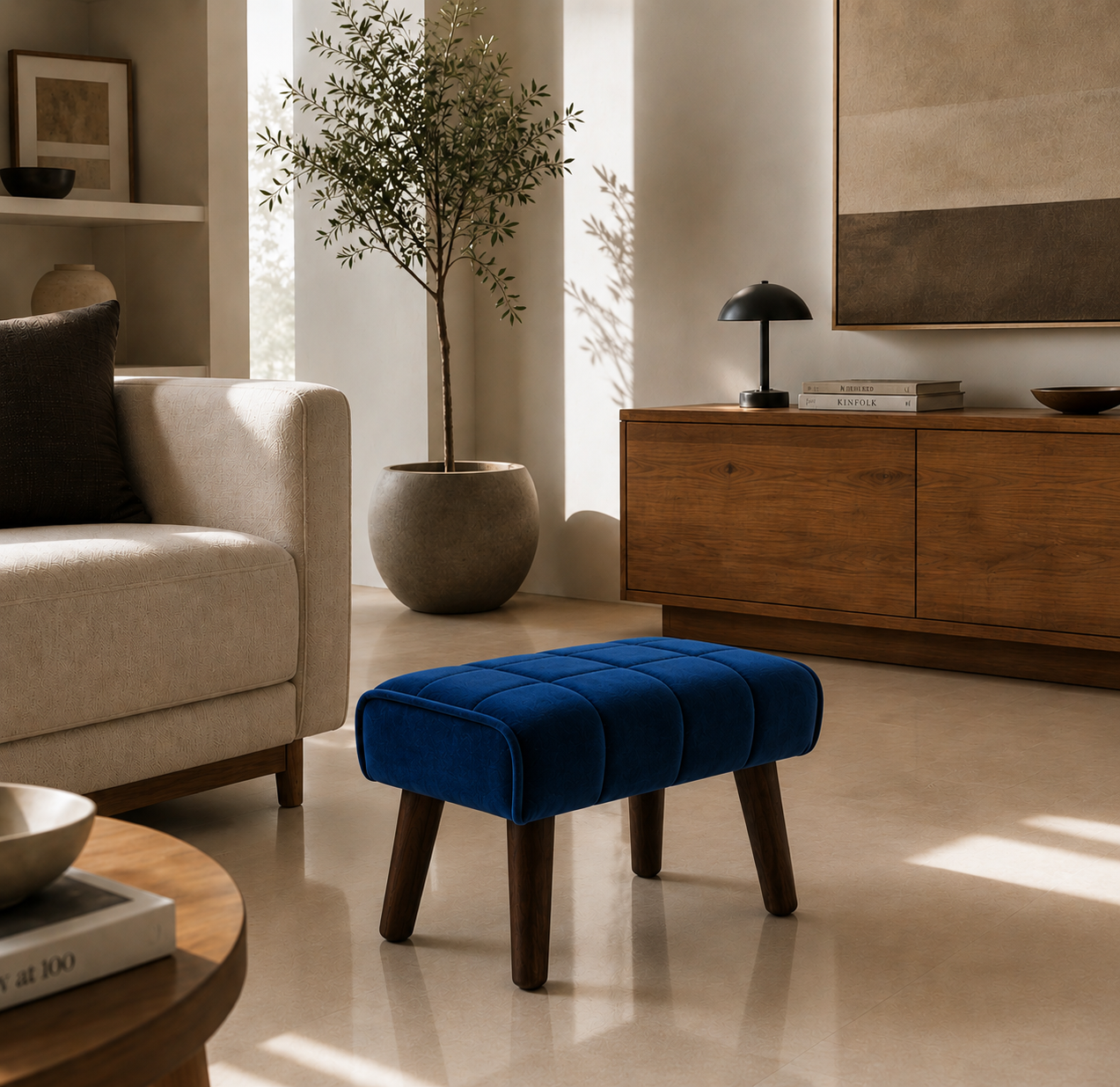 Navy Muse Bench