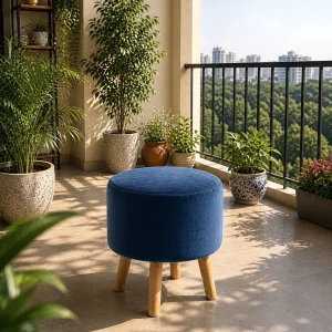 Royal Velvet Pouffe Ottoman