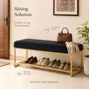 3-Tier Sheesham Wood Shoe Rack