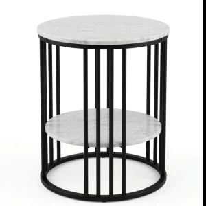 Vintage Iron & Wood Nesting Table