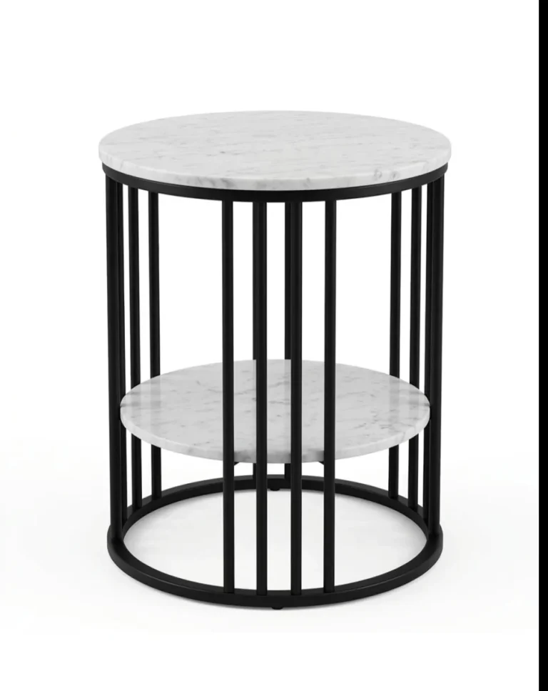 Vintage Iron & Wood Nesting Table