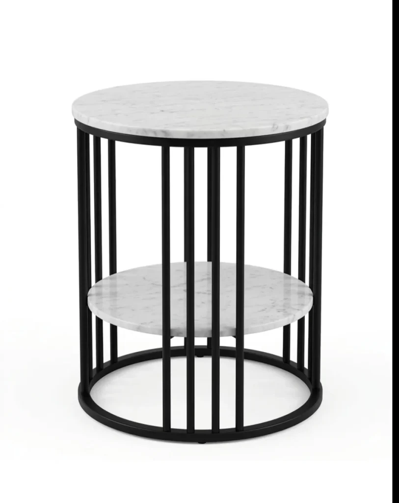 Vintage Iron & Wood Nesting Table